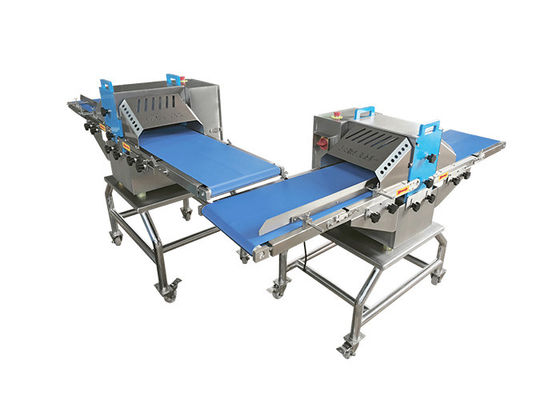 300mm 포식용 상업용 돼지고기 배 고기 스트립 및 큐브 절단 기계 500KG / H